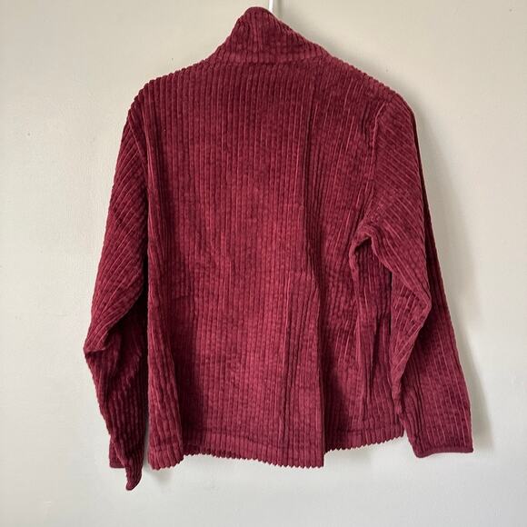 Woolrich Corduroy Jacket Womens MEDIUM Shacket Zip Gorpcore Outdoor Work Red - Picture 6 of 9